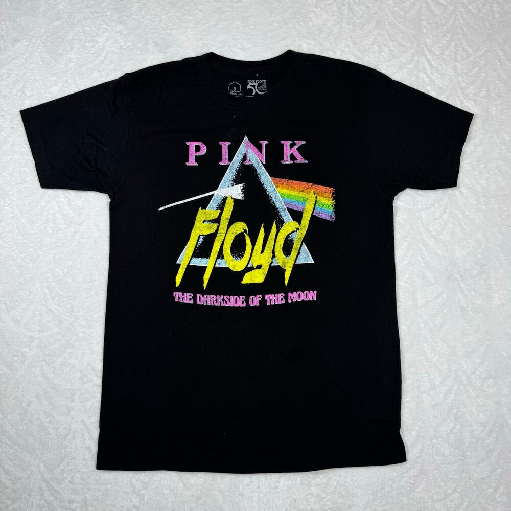 Pink Floyd‎ Cotton USA Men's L Black Short Sleeve T-Shirt Dark Side Of The Moon